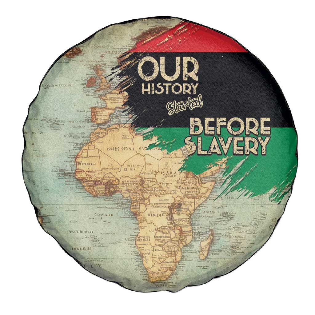 Pan-African Flag Day Spare Tire Cover African Map - Vintage Style - African Pride