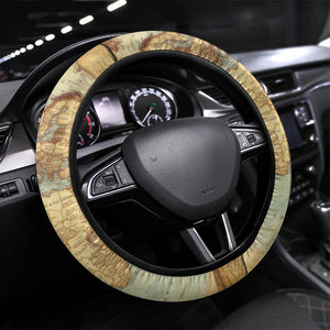 Pan-African Flag Day Steering Wheel Cover African Map - Vintage Style - African Pride
