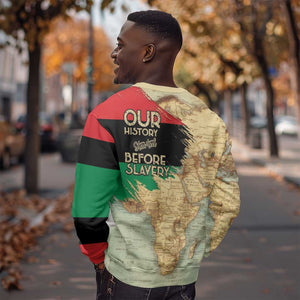 Pan-African Flag Day Sweatshirt African Map - Vintage Style - African Pride