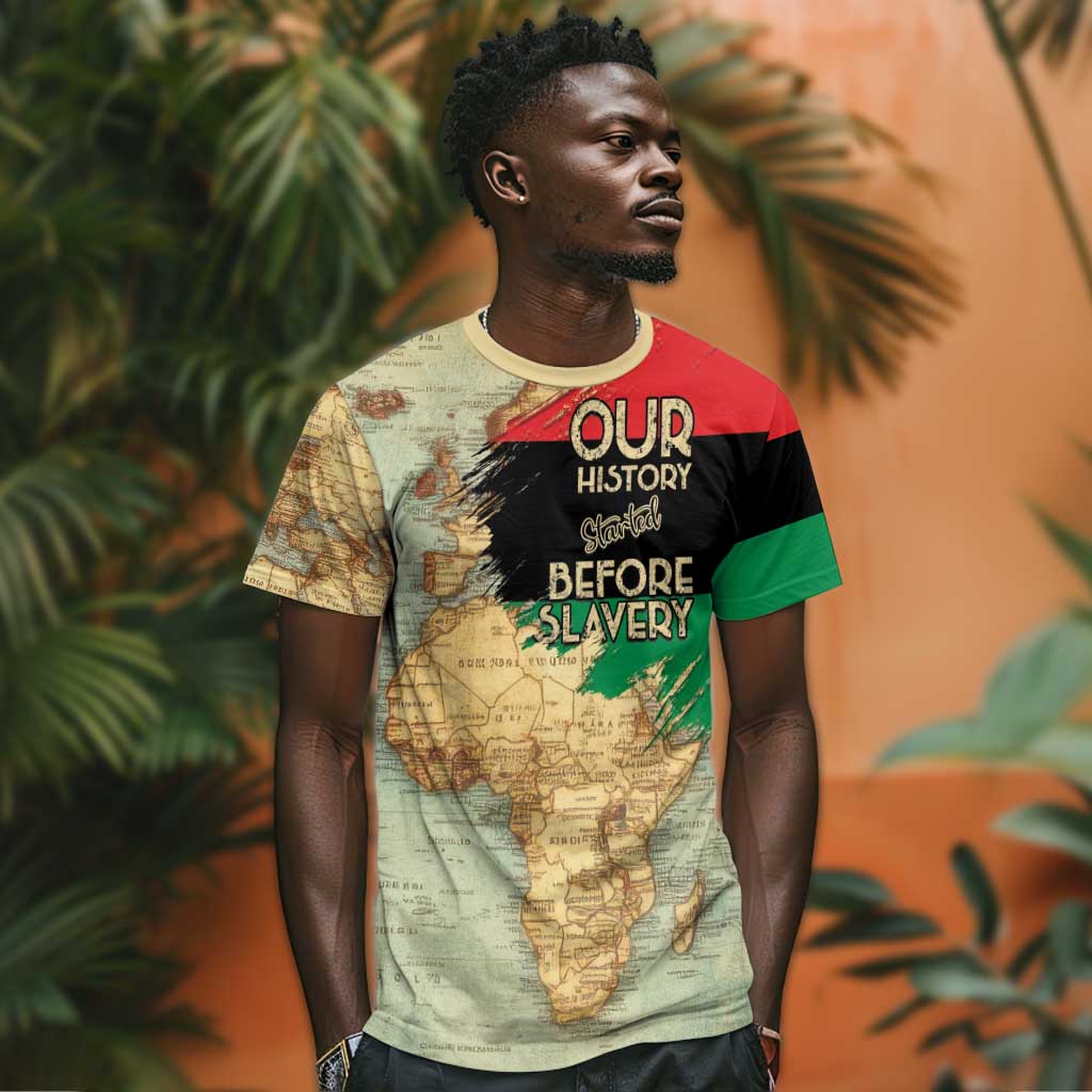 Pan-African Flag Day T shirt African Map - Vintage Style - African Pride