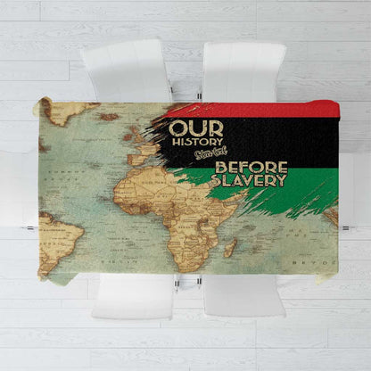 Pan-African Flag Day Tablecloth African Map - Vintage Style - African Pride