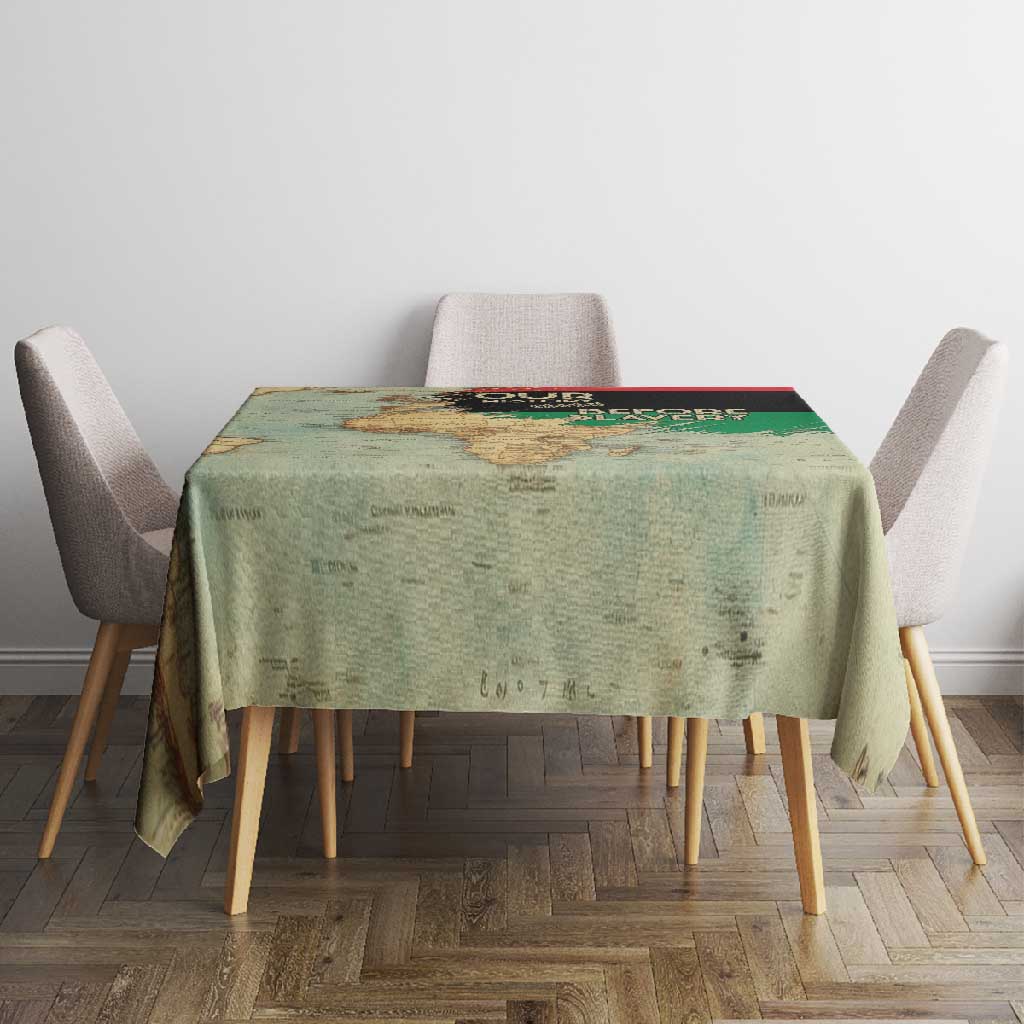 Pan-African Flag Day Tablecloth African Map - Vintage Style - African Pride