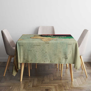 Pan-African Flag Day Tablecloth African Map - Vintage Style - African Pride