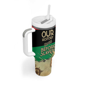 Pan-African Flag Day Tumbler With Handle African Map - Vintage Style - African Pride