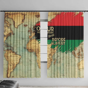 Pan-African Flag Day Window Curtain African Map - Vintage Style - African Pride