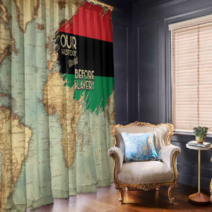 Pan-African Flag Day Window Curtain African Map - Vintage Style - African Pride