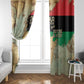 Pan-African Flag Day Window Curtain African Map - Vintage Style - African Pride