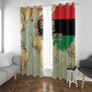 Pan-African Flag Day Window Curtain African Map - Vintage Style - African Pride