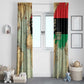 Pan-African Flag Day Window Curtain African Map - Vintage Style - African Pride