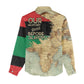 Pan-African Flag Day Women Casual Shirt African Map - Vintage Style - African Pride