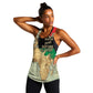 Pan-African Flag Day Women Racerback Tank African Map - Vintage Style - African Pride