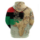 Pan-African Flag Day Zip Hoodie African Map - Vintage Style - African Pride