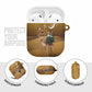 Morocco Christmas in Sahara AirPods Case Black Santa Riding Camel