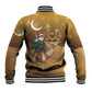 Afro Christmas in Sahara Morocco Baseball Jacket Black Santa Riding Camel - African Pride