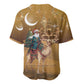 Afro Christmas in Sahara Morocco Baseball Jersey Black Santa Riding Camel - African Pride