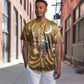Afro Christmas in Sahara Morocco Baseball Jersey Black Santa Riding Camel - African Pride