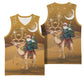 Afro Christmas in Sahara Morocco Basketball Jersey Black Santa Riding Camel - African Pride