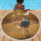 Afro Christmas in Sahara Morocco Beach Blanket Black Santa Riding Camel - African Pride