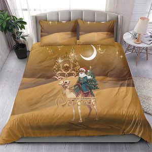 Afro Christmas in Sahara Morocco Bedding Set Black Santa Riding Camel - African Pride