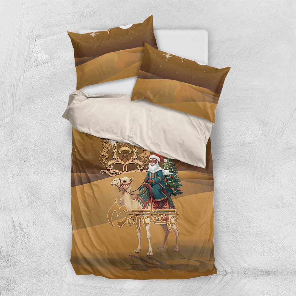 Afro Christmas in Sahara Morocco Bedding Set Black Santa Riding Camel - African Pride
