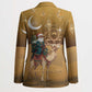 Morocco Christmas in Sahara Blazer Black Santa Riding Camel