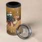 Afro Christmas in Sahara Morocco 4 in 1 Can Cooler Tumbler Black Santa Riding Camel - African Pride