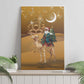 Afro Christmas in Sahara Morocco Canvas Wall Art Black Santa Riding Camel - African Pride
