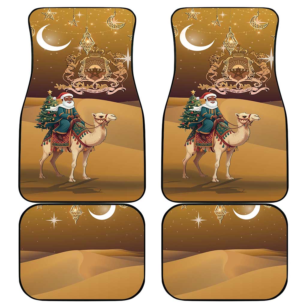 Afro Christmas in Sahara Morocco Car Mats Black Santa Riding Camel - African Pride