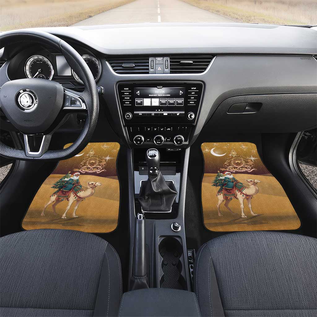 Afro Christmas in Sahara Morocco Car Mats Black Santa Riding Camel - African Pride