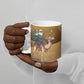 Morocco Christmas in Sahara Ceramic Mug Black Santa Riding Camel
