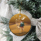 Afro Christmas in Sahara Morocco Ceramic Ornament Black Santa Riding Camel - African Pride