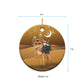 Afro Christmas in Sahara Morocco Ceramic Ornament Black Santa Riding Camel - African Pride