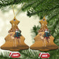 Afro Christmas in Sahara Morocco Ceramic Ornament Black Santa Riding Camel - African Pride