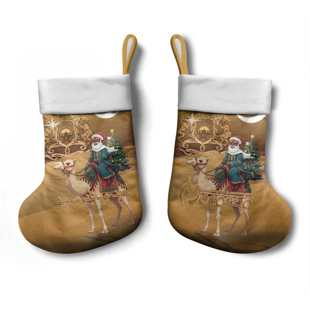 Afro Christmas in Sahara Morocco Christmas Stocking Black Santa Riding Camel - African Pride