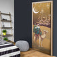 Morocco Christmas in Sahara Door Cover Black Santa Riding Camel