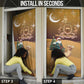 Morocco Christmas in Sahara Door Cover Black Santa Riding Camel