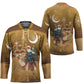 Morocco Christmas in Sahara Hockey Jersey Black Santa Riding Camel