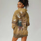 Afro Christmas in Sahara Morocco Hoodie Dress Black Santa Riding Camel - African Pride