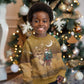 Afro Christmas in Sahara Morocco Kid Ugly Christmas Sweater Black Santa Riding Camel - African Pride