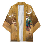 Morocco Christmas in Sahara Kimono Black Santa Riding Camel