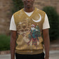 Afro Christmas in Sahara Morocco Christmas Knitted V-Neck Vest Black Santa Riding Camel - African Pride