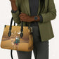 Morocco Christmas in Sahara Leather Bag Black Santa Riding Camel