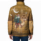 Morocco Christmas in Sahara Padded Jacket Black Santa Riding Camel