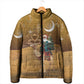 Morocco Christmas in Sahara Padded Jacket Black Santa Riding Camel