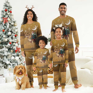 Afro Christmas in Sahara Morocco Christmas Pajama Set Black Santa Riding Camel - African Pride