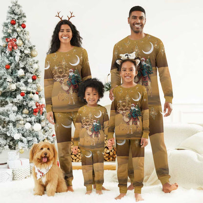 Afro Christmas in Sahara Morocco Christmas Pajama Set Black Santa Riding Camel - African Pride