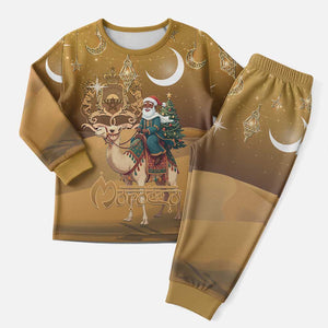 Afro Christmas in Sahara Morocco Christmas Pajama Set Black Santa Riding Camel - African Pride