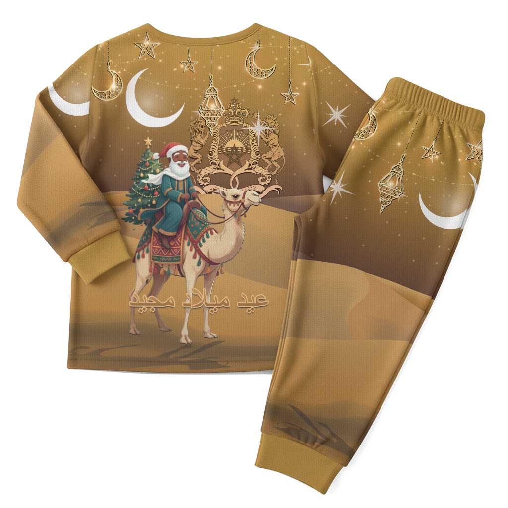 Afro Christmas in Sahara Morocco Christmas Pajama Set Black Santa Riding Camel - African Pride