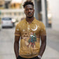 Afro Christmas in Sahara Morocco Polo Shirt Black Santa Riding Camel - African Pride