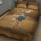 Afro Christmas in Sahara Morocco Quilt Bed Set Black Santa Riding Camel - African Pride